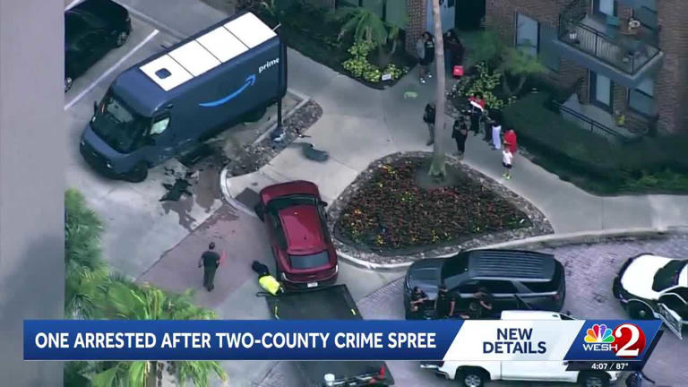 Man charged after 2-county crime spree ends in downtown Orlando