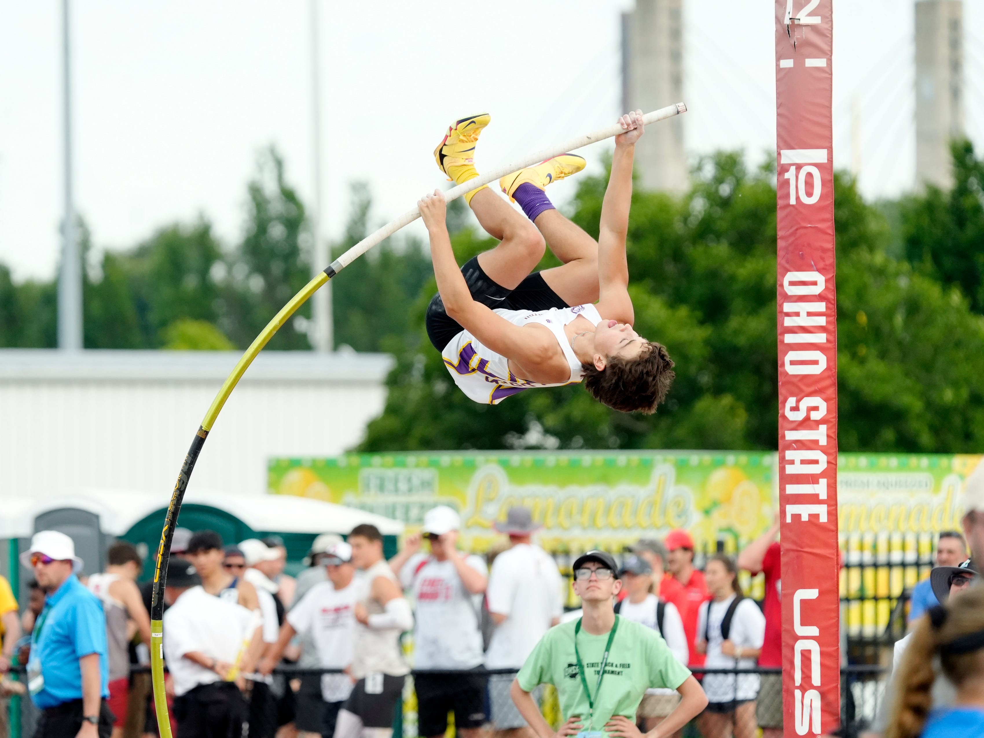 Bloom-Carroll's Dominic Knapp earns his gold medal in the pole vault