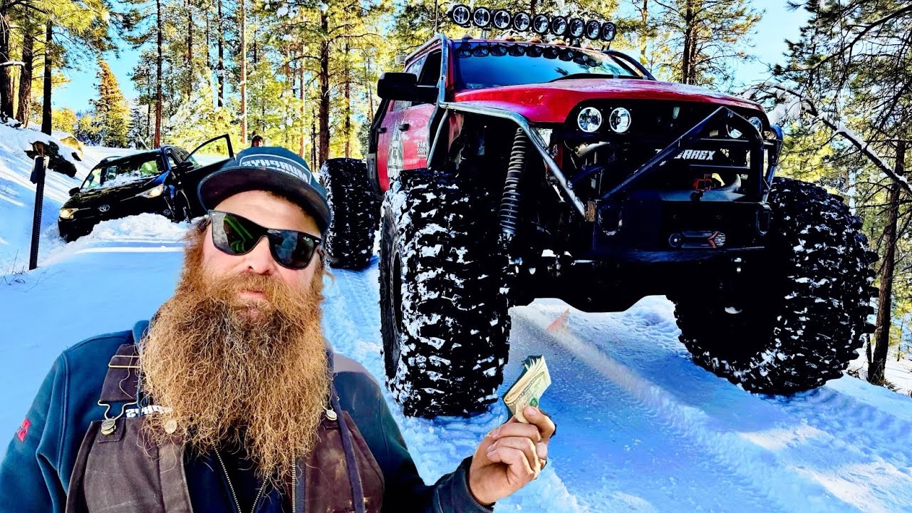 I faced icy roads to rescue a stranded SUV! ️