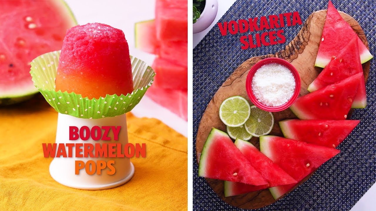 5 delicious watermelon treats with a kick? Absolut-ly! So yummy