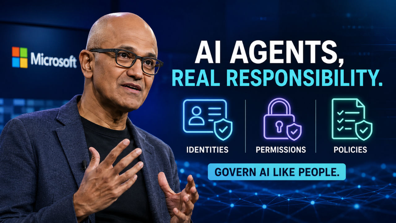 Microsoft CEO Satya Nadella says AI agents need identities, permissions ...