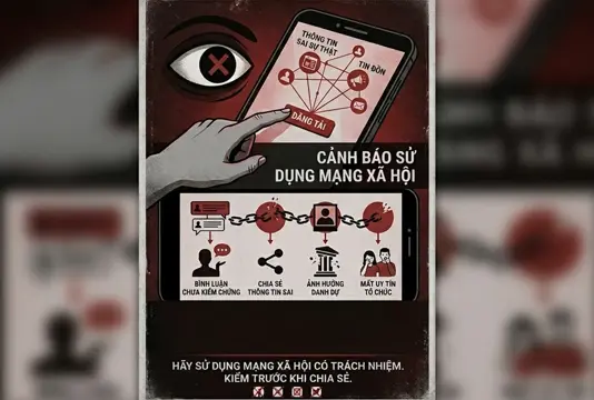 Báo điện tử Tiền Phong Cơ quan công an khuyến cáo người dân không sử dụng mạng xã hội để đăng tải, bình luận các thông tin sai sự thật, gây ảnh hưởng đến danh dự, nhân phẩm của cá nhân cũng như uy tín của cơ quan, tổ chức. 1
