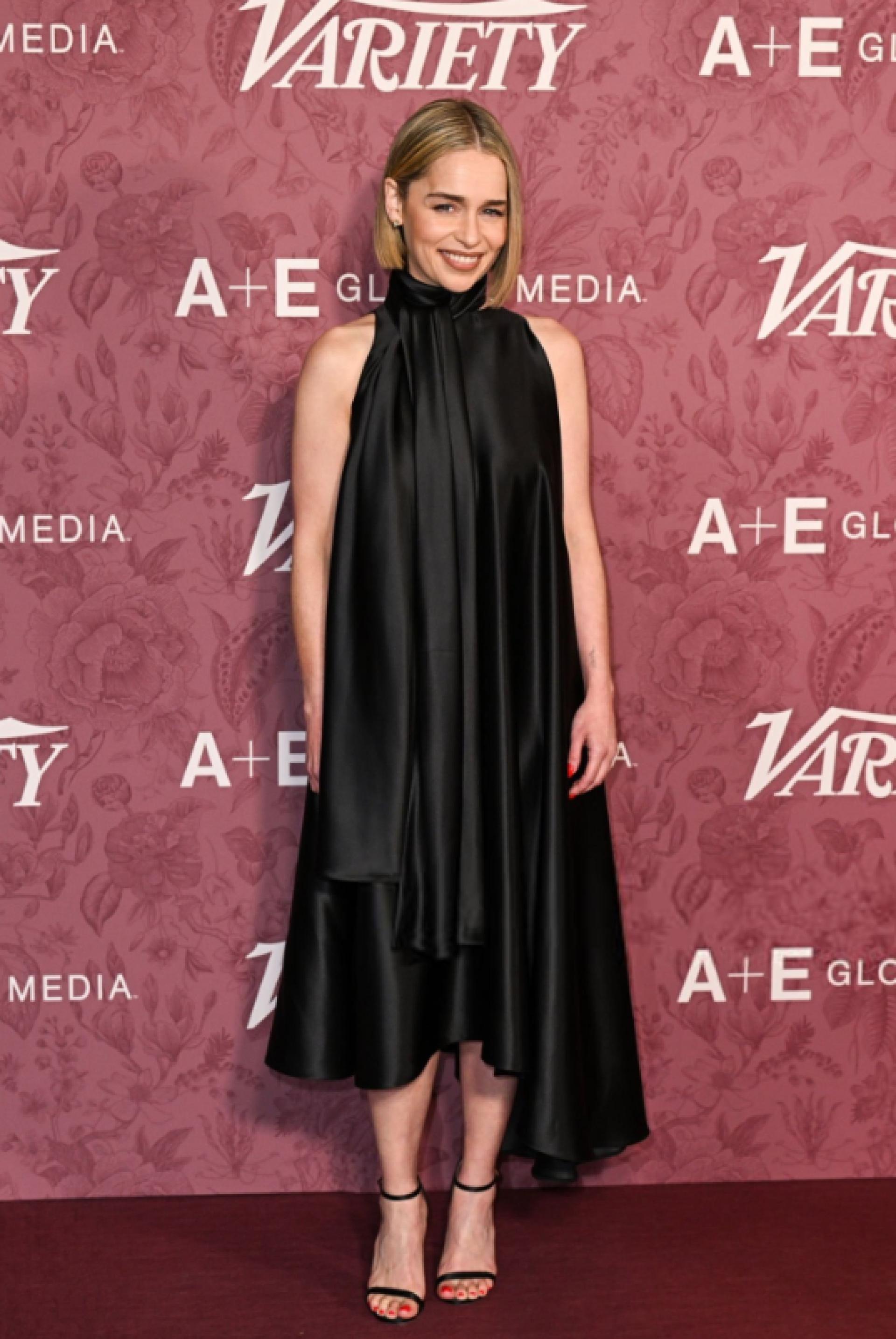 Emilia Clarke criticized for black Dior dress at London event