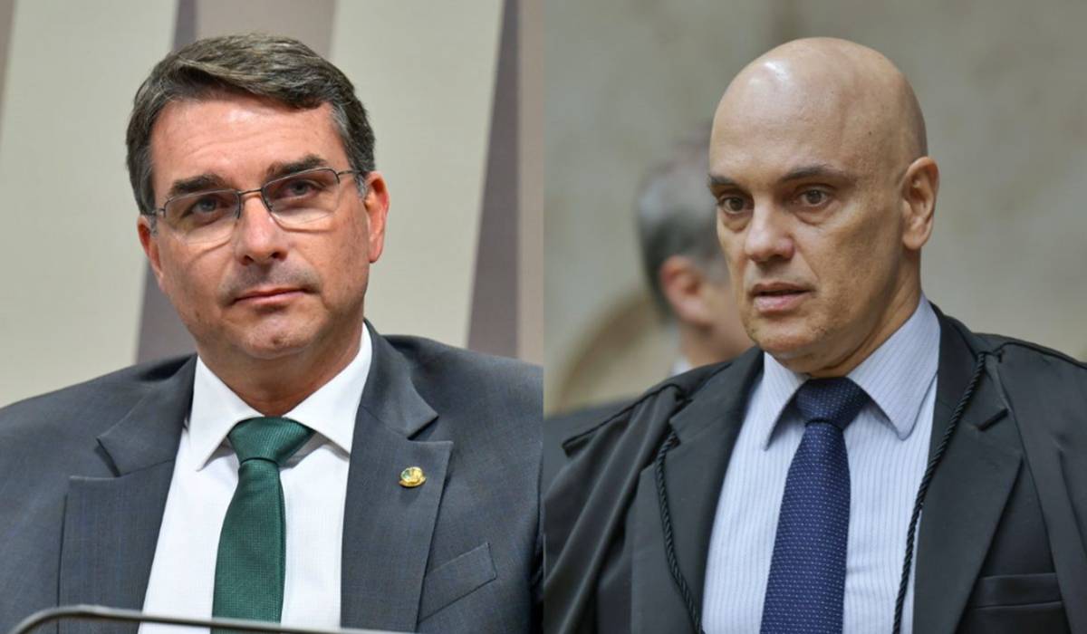 Flávio Bolsonaro e Alexandre de Moraes – Foto: Agência Brasil