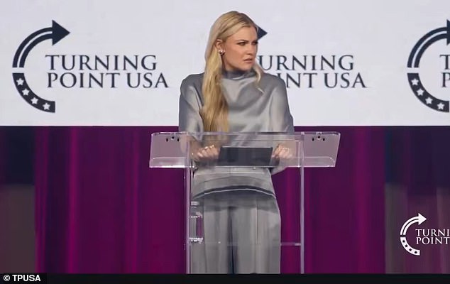 Erika Kirk interrupted by heckler shouting vile slur before her ...