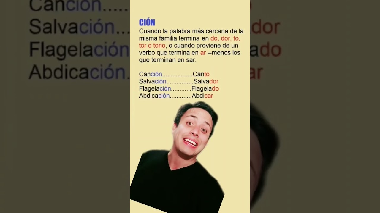 Cómo saber si una palabra termina en ción o sión #nescritor #redaccion ...