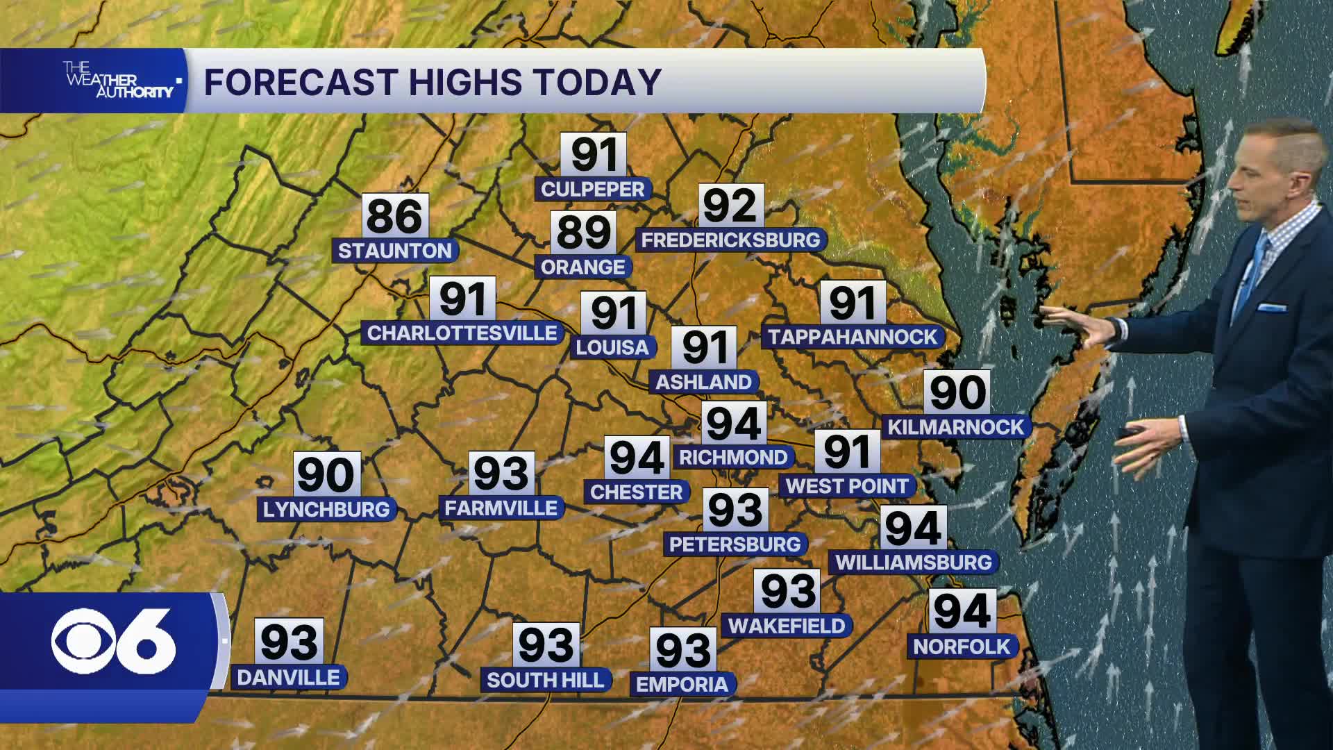A hot weekend with a few storms possible Sunday