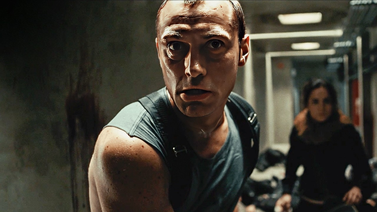 Brutal hallway fight to get to the scanners | Repo Men