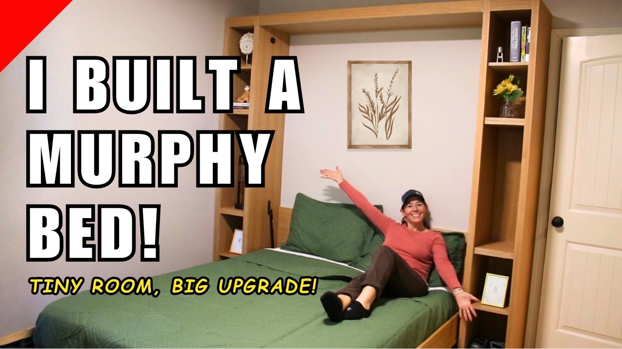 Build the ultimate Murphy bed featuring a space-saving folding desk