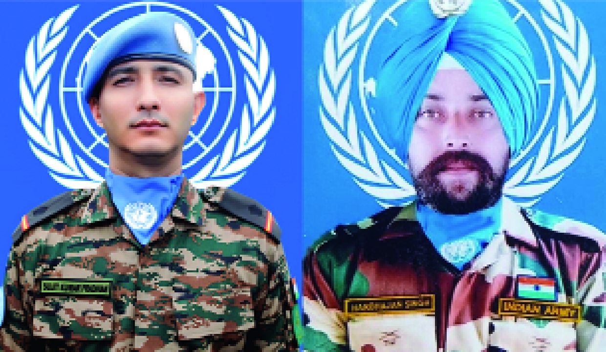 Two Indian peacekeepers receive UN honour posthumously