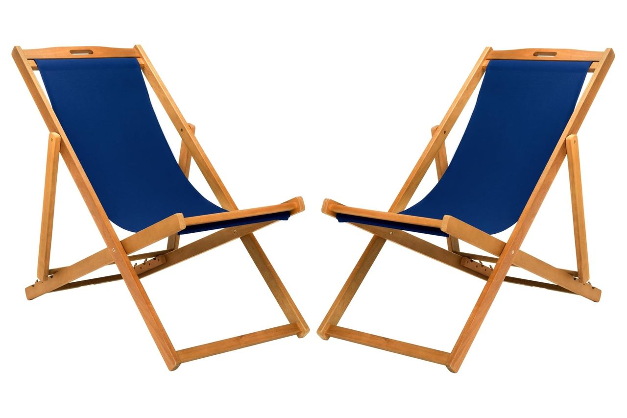 SAFAVIEH Outdoor - Loren Folding Sling Chair Set of 2