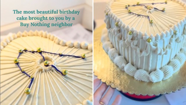 'It's gorgeous': Cake made with borrowed supplies looks straight out of ...