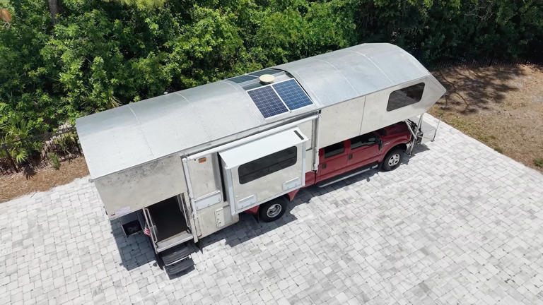 This Ford Super Duty mega camper is one of the most extreme RVs ever