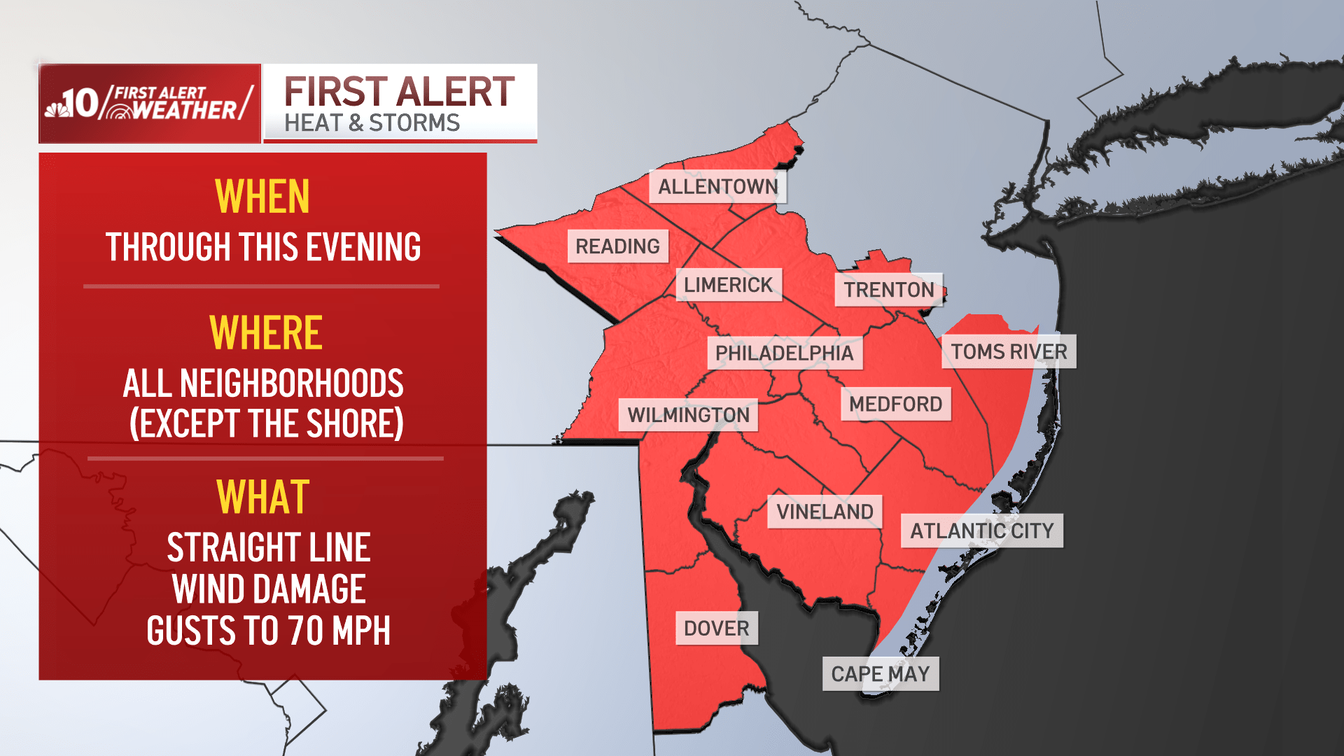 Strong to severe storms overnight, then another heatwave