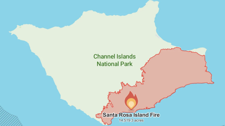 NASA images show fire damage across Santa Rosa Island, raising concerns ...