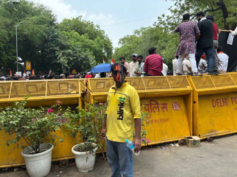 ‘I’m a cockroach’: Gen Z protest movement lands in Indian capital