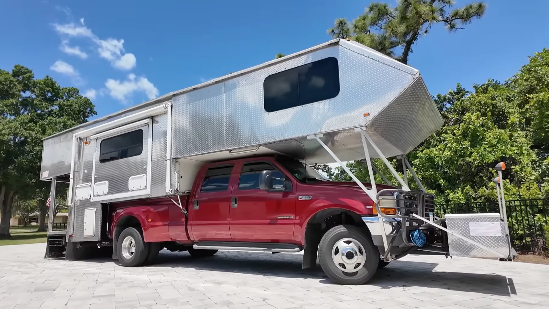 This Ford Super Duty mega camper is one of the most extreme RVs ever