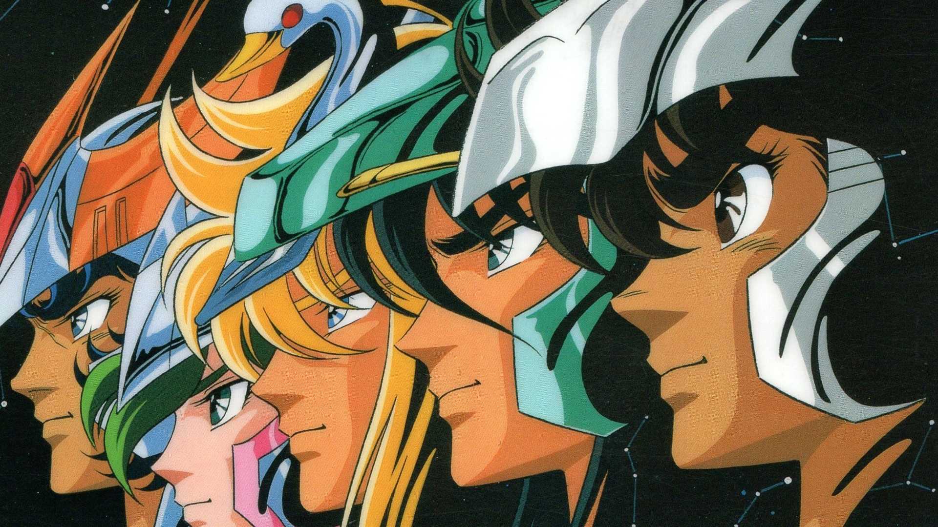 Official cast artwork for the Saint Seiya: Knights of the Zodiac anime (1986) by Toei Animation.