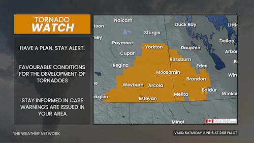 Severe weather threat persists on the Prairies on Saturday
