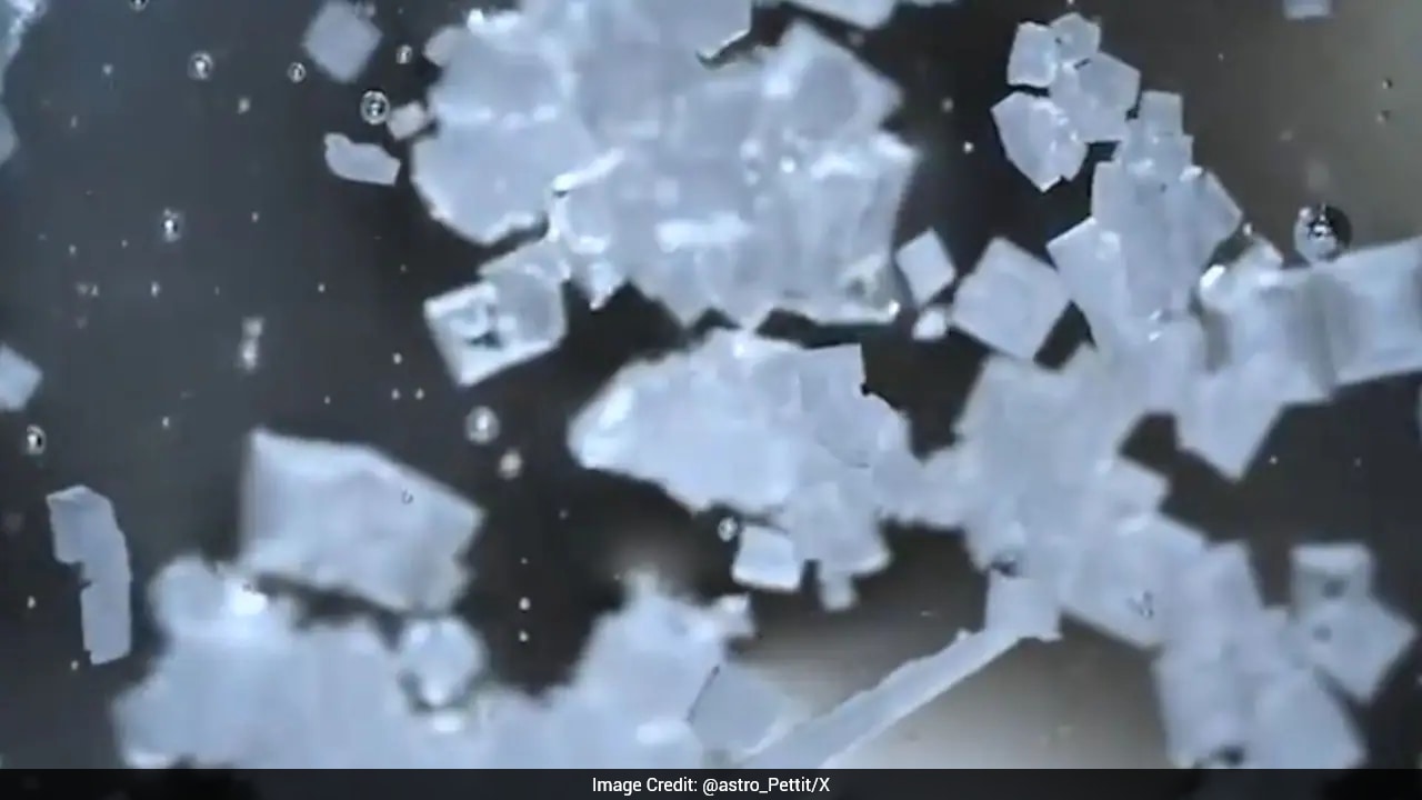 NASA astronaut shares mesmerising timelapse of crystals growing in ...