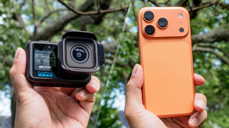 I captured these photos with the GoPro Mission 1 Pro vs iPhone 17 Pro