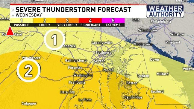 Weather alert | Severe storms move into Maryland