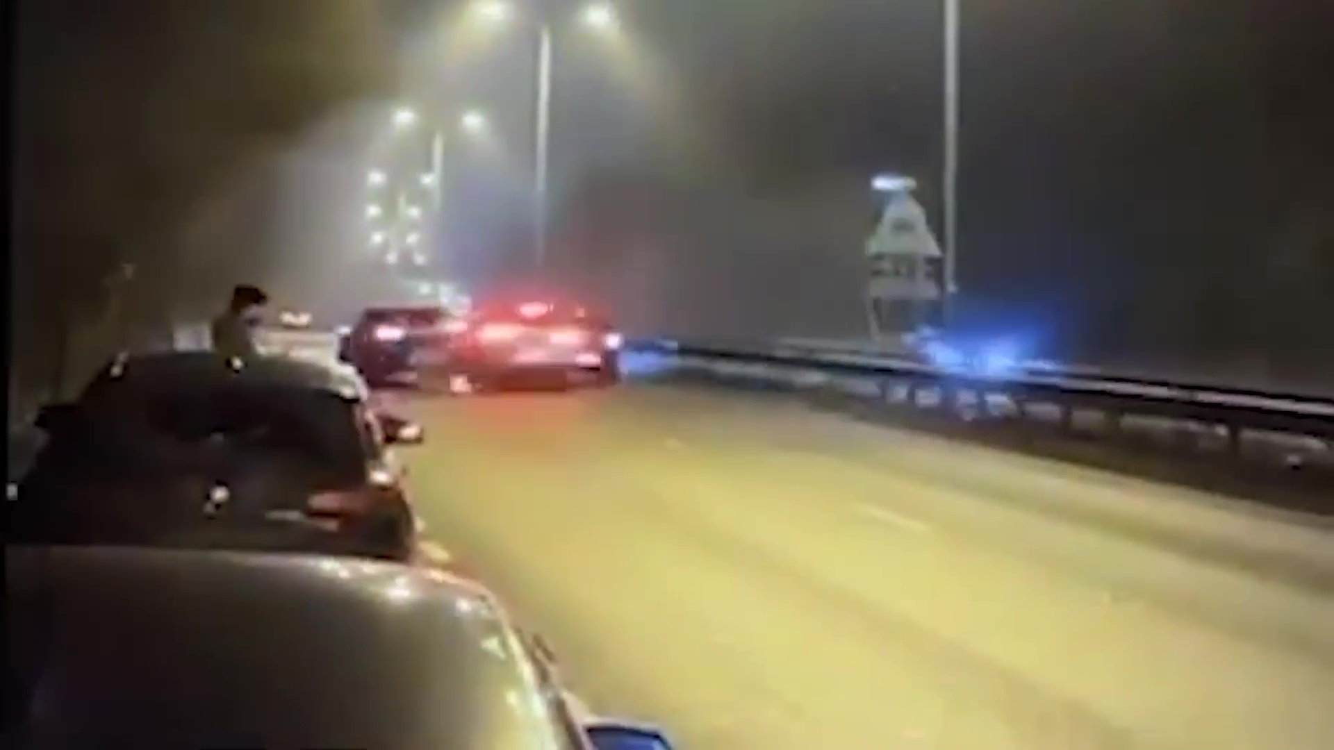 Moment speeding driver causes horror crash leaving two injured