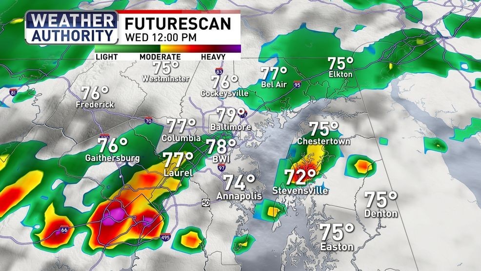 Weather alert | Severe storms move into Maryland
