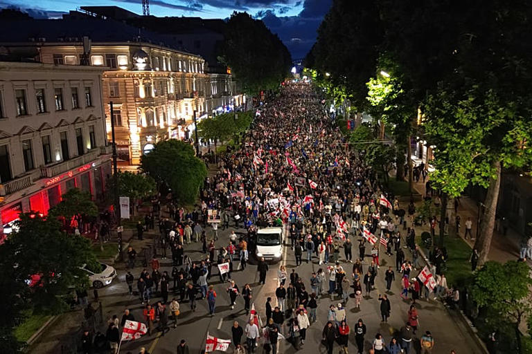 Thousands in Georgia rally for EU membership as country marks 35th ...