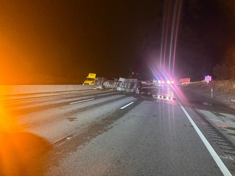 Pickup truck driver dies after hitting trailer from big rig crash in ...