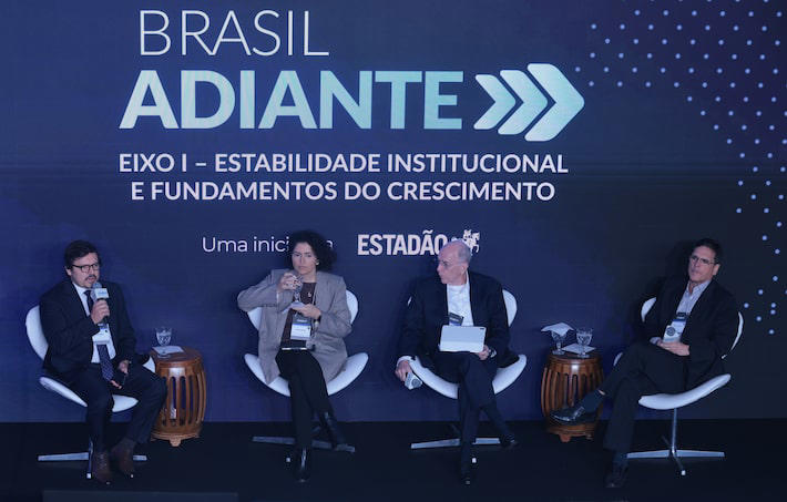Painel sobre a situação fiscal brasileira com Jessika Moreira, Pedro Parente e Marcos Mendes Foto: Werther Santana/Estadão