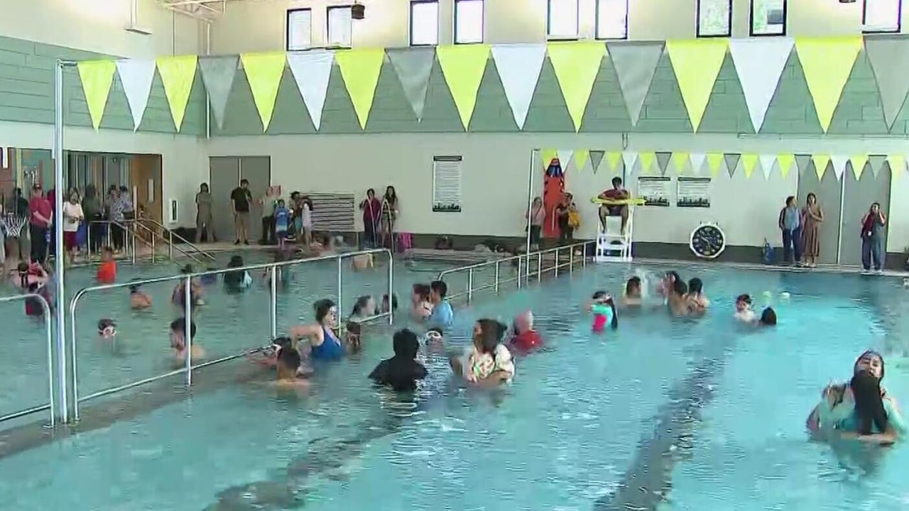 Denver city leaders celebrate new indoor pool at Swansea Rec Center