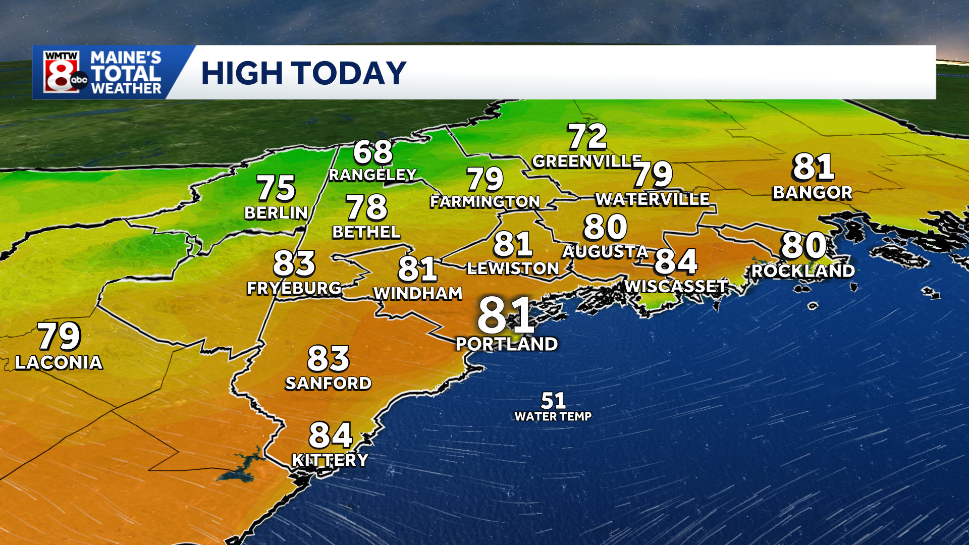 Pattern shifts in Maine back to cool and damp weather