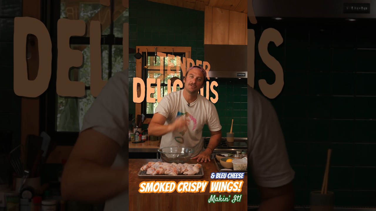Smoked wings and homemade blue cheese dip done right
