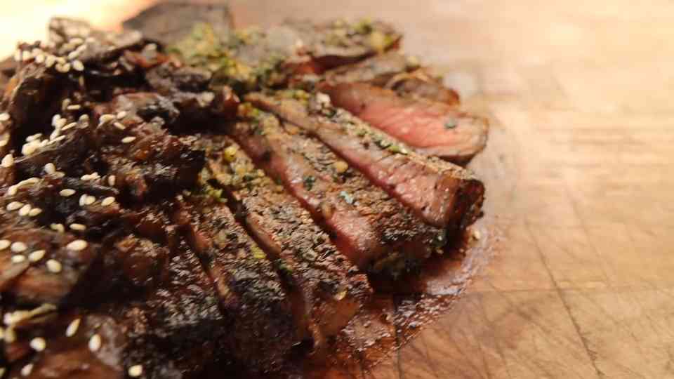 This is how I cook a perfect porterhouse steak with sautéed mushrooms