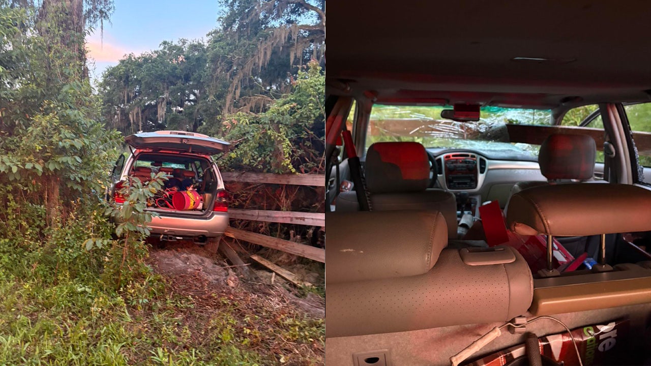 Driver hospitalized after fence post pierces windshield in Brooksville