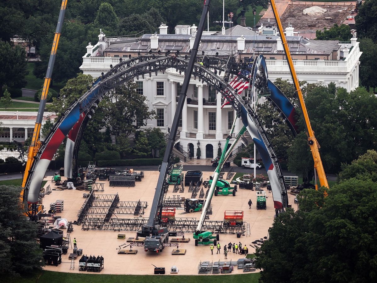 White House eclipsed by giant UFC fight cage. Here's what to know