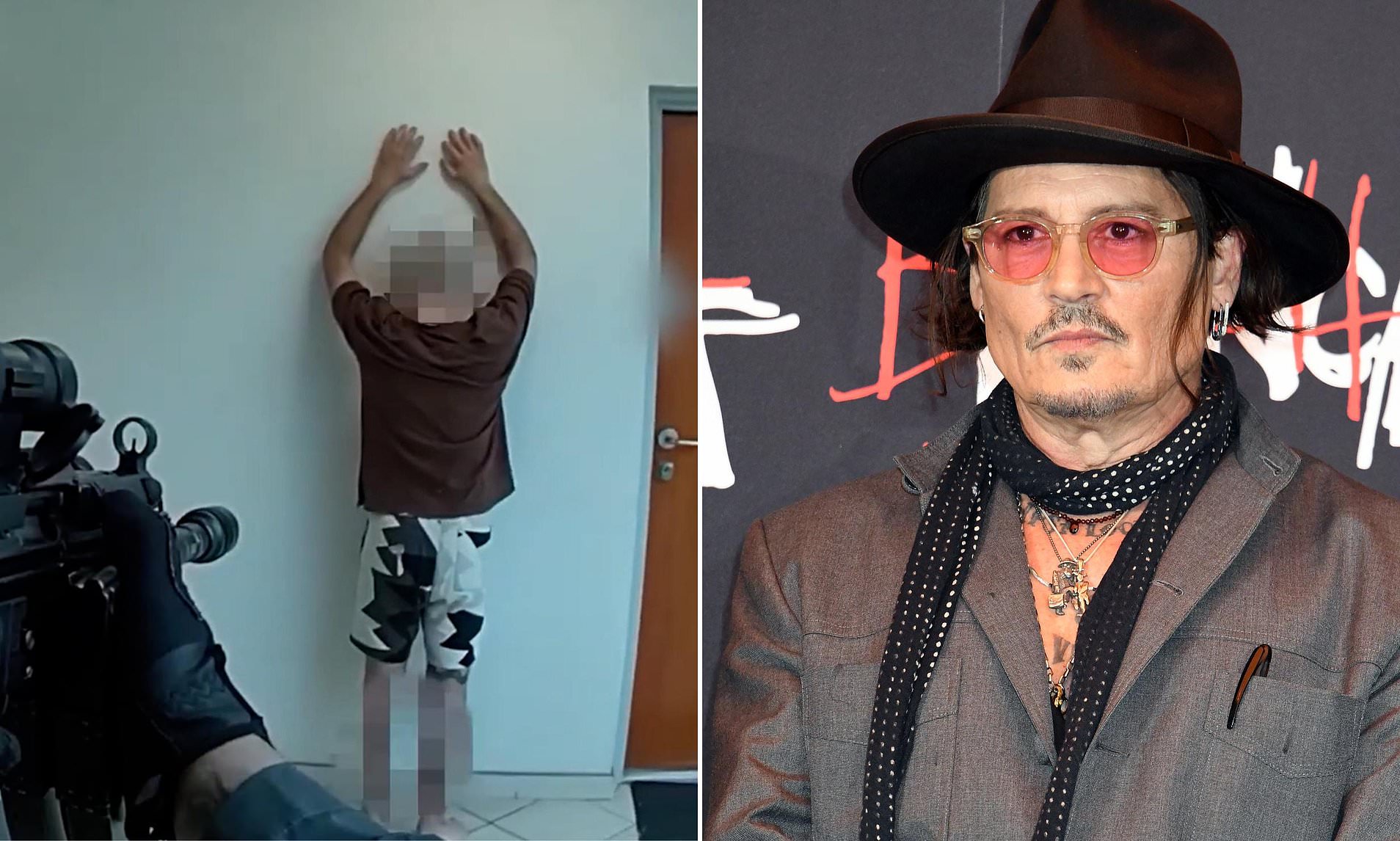 Moment police arrest 'fraudster who stole £500,000 from Johnny Depp without the actor realising'