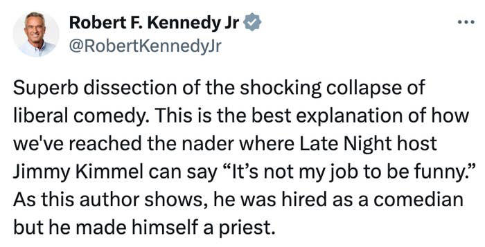 Jimmy Kimmel had 1 thing to say after RFK Jr. called him out with a ...