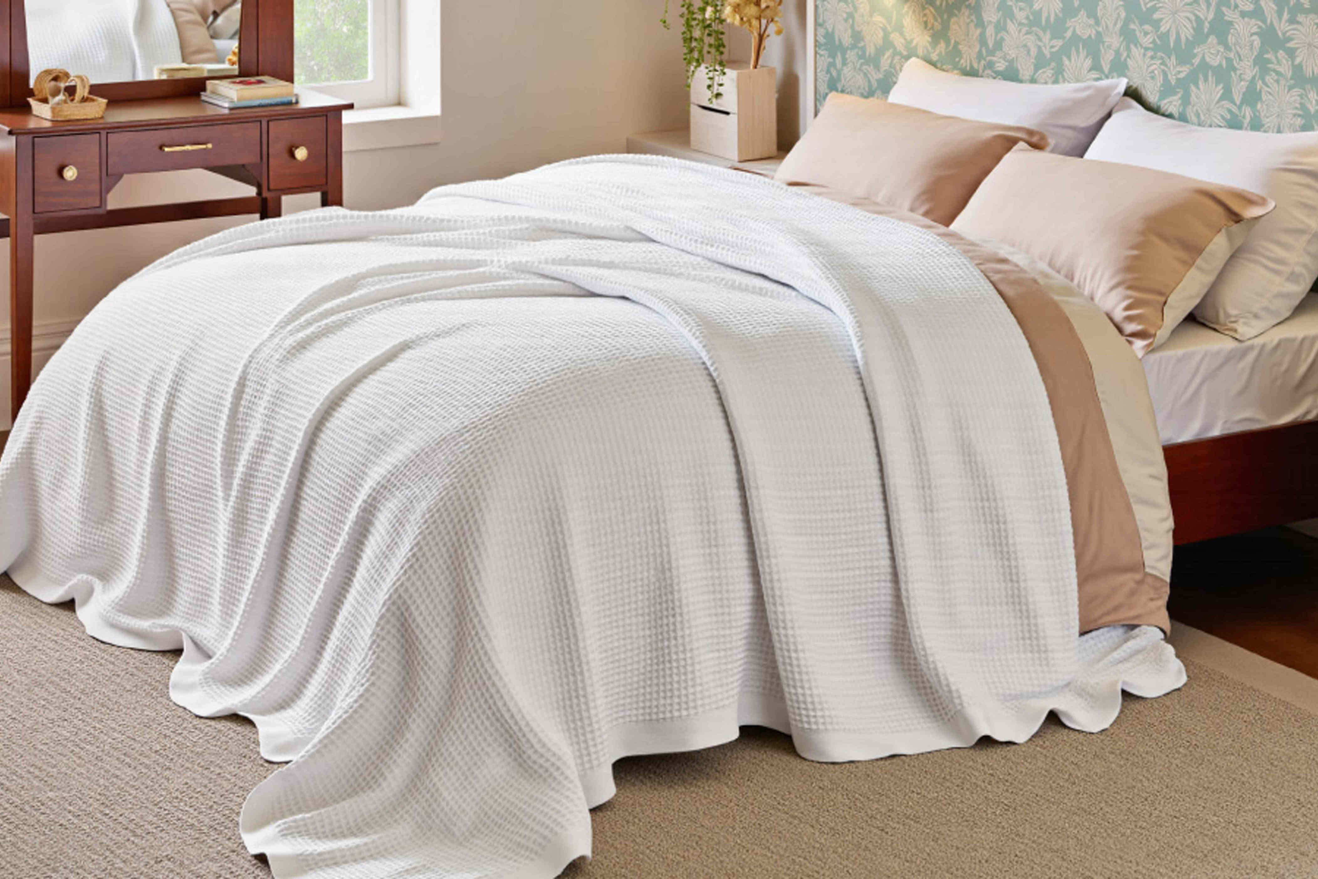 Shoppers are reaching for this 100% cotton blanket over their heat-trapping comforters this summer, and it’s on sale