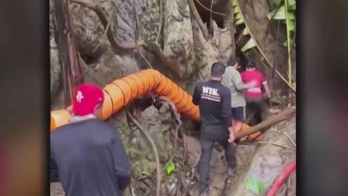 5 of 7 people trapped in flooded Laos cave found alive, rescuers say