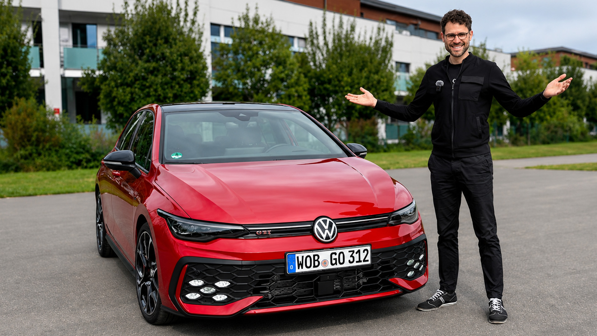 Sporty vibe of the VW Golf GTI looks strong from every design angle