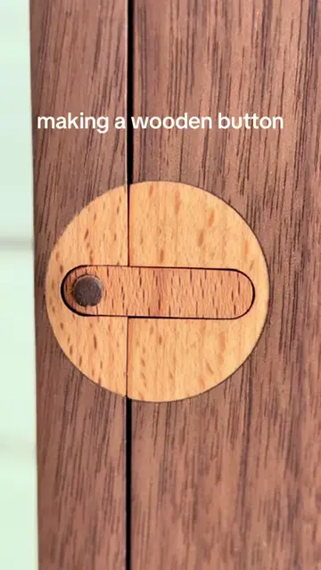 Crafting a clever wooden button latch for cabinet doors