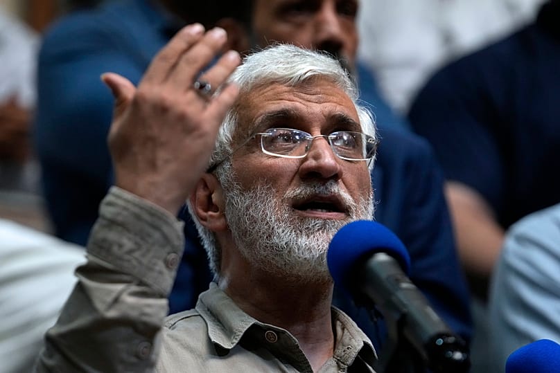 سعيد جليلي، المرشح السابق للانتخابات الرئاسية والمفاوض النووي الإيراني البارز السابق، طهران، إيران، يوم الأحد 30 يونيو/حزيران 2024. Vahid Salemi/Copyright 2024 The AP. All rights reserved.