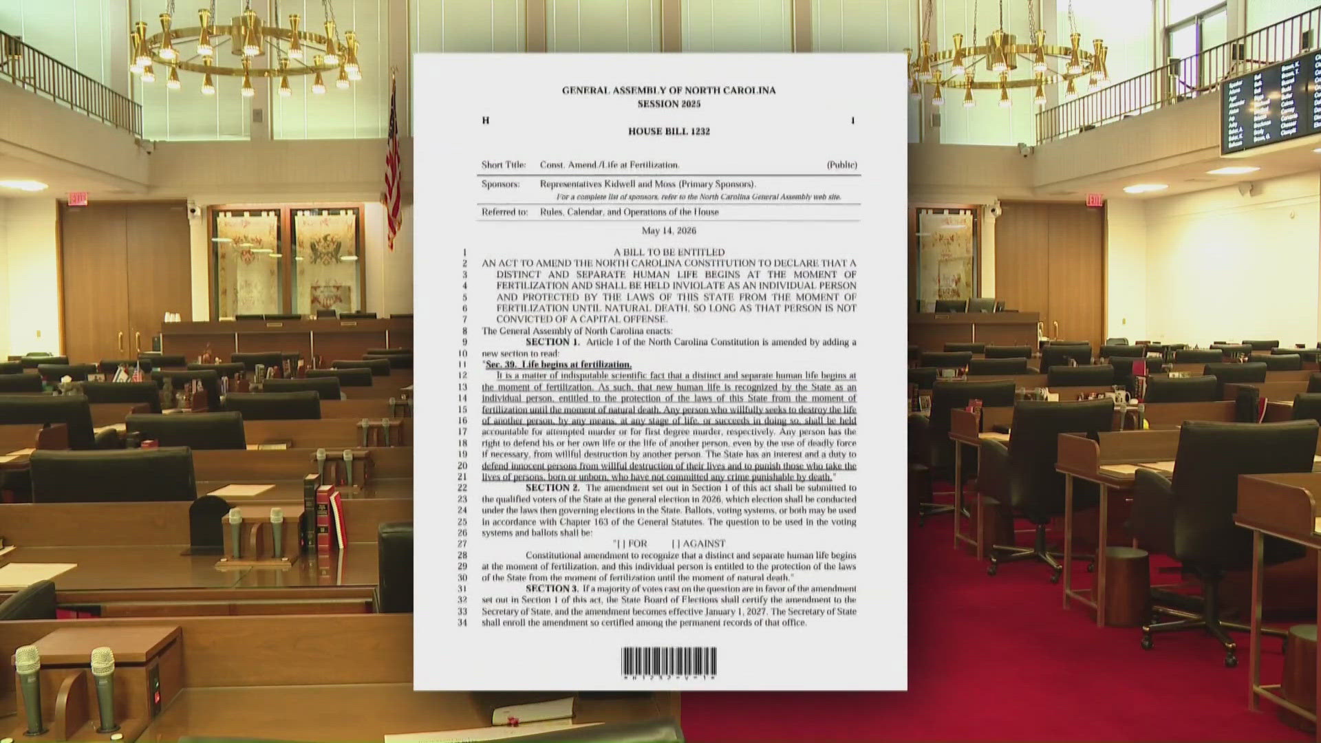 NC bill would allow deadly force to stop abortions, sponsor backs out