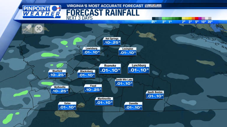 Pinpoint weather: Calmer, dry conditions returning