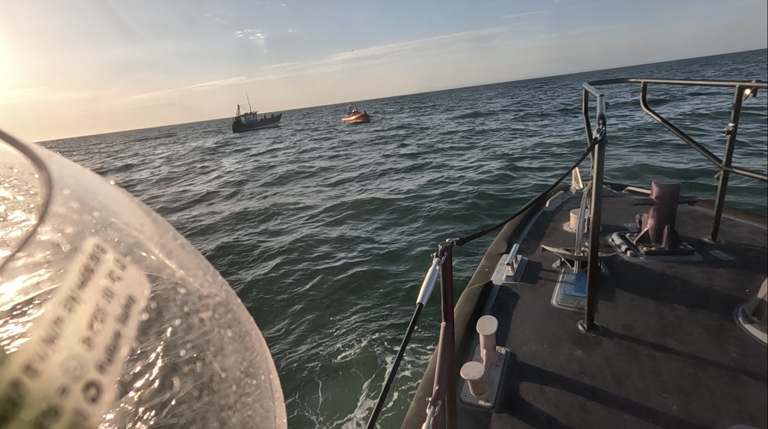 Update on RNLI fishing vessel rescue after becoming trapped by trawling ...