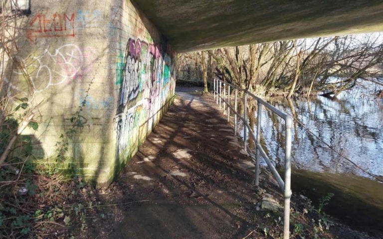 An underpass beside the River Avon where one of the girls was attacked