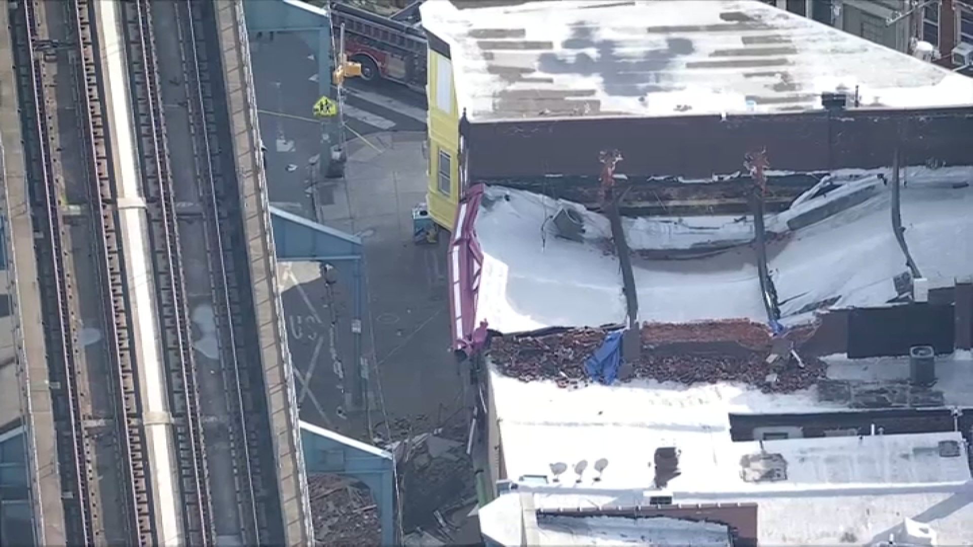 Building partially collapses in Kensington