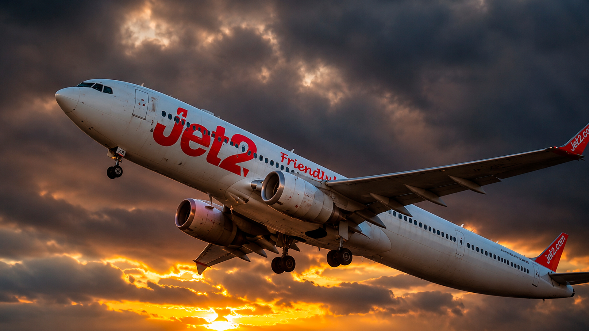Jet2 A330 rockets into sunset skies